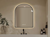 28"x48"Arched LED Mirror for Bathroom,Time and temperature display, Backlight, Anti-Fog, Dimmable, W2709P242512