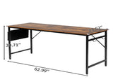 Rotten wood color SG016FD P2 particleboard iron pipe 120cm cut-off computer desk with non-woven 34836334