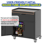 ZUN Sturdy and Durable Metal Tool Cabinet for Garage Wheels - Mobile Heavy-Duty Storage Cabinet T2398P223006