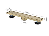 12 Inch Linear Shower Drain with 2-in-1 Flat & Tile Insert Removable Cover, 304 Stainless Steel with 60158665