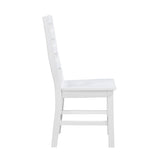 ZUN Contemporary White Finish Side Chairs Set of 2 Dining Wooden Kitchen Dining Furniture Casual Style B011P188442