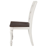 Dark Cocoa and White Ladder Back Side Chair B062P153703