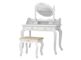 Modern Concise 4-Drawer 360-Degree Rotation Removable Mirror Dresser White 32759839 20407644
