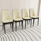 A set of 4 dining chair, modern style chair made of high-quality PU Leather fabric with thick soft W2189P166088