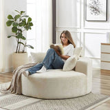 55'L Chenille Sponge single sofa,No Assembly Required,Fluffy Modern Sleeper Chair for Living room, W834P221027