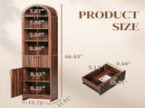 1-Door 1-Drawer 4-Tier Bathroom Vanity Grille-Finished MDF Melamine-Faced Bathroom Cabinet Arched 58187375