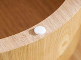 19.49 inch Round MDF Side Table Sintered Stone Tabletop for Living Room Bedroom Natural W876P460753
