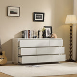 White P2 Particleboard 160*40*80cm 3-layer 9-drawer Modern Chest of Drawers 1pc 94422694