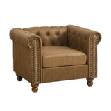 Classic Traditional Living Room Upholstered Sofa with high-tech Surface/ Chesterfield Tufted W1708141947