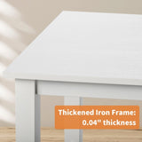 white desktop white pipe frame P2 particleboard with triamine steel feet 110cm computer desk 76997626