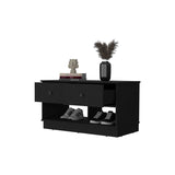 ZUN Tulip Storage Bench, Two Drawers, Two Shelves B128P148982