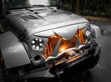 Halloween Front Grille Grid Grill for 2007-2017 Jeep Wrangler Rubicon Sahara Sport JK/JKU, Matte W2801P230186
