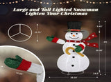 4ft Lighted Pop-Up Snowman, Large Christmas Holiday Decoration w/ 100 LED Lights, Top Hat, Scarf for 79455158