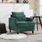 COOLMORE Wood Frame Armchair, Modern Accent Chair Lounge Chair for Living Room,Tufted Club Chair, W395P151904
