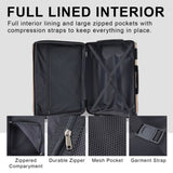 Luggage Sets 3 Piece, Expandable Hard shell ABS Suitcases Double Spinner, Travel luggage Set N730P296765B