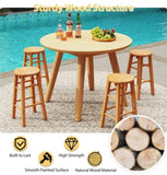 2 pieces wooden round bar stools 91783758