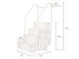 85*68*198cm PE Swimming Pool Escalator White 93765425