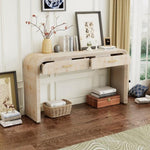 ZUN TREXM Unique Retro Silhouette Console Table with Open Style, Two Top Drawers for Entrance, Dinning WF317094AAD