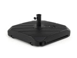 Rolling Fillable Patio Umbrella Base with Foldable Pull Rod & Hidden Wheels, Heavy Duty Water Sand 74842921