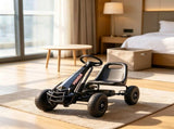 Kids Pedal Go Kart, Adjustable Seat & EVA Wheels with Brake, for Boys & Girls Ages 3-8, Black 67888513