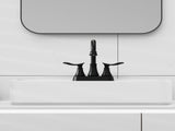 2-Handle 4-Inch Matte Black Bathroom Faucet, Bathroom Vanity Sink Faucets with Pop-up Drain and 06100917