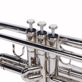 Nickelplated Drop B Adjustable Trumpet Gloves Set Silver 67559321