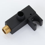 Male NPT Bathtub Shower Faucet Set, Waterfall Tub Faucet with 12-Inch Matte Black Rain Shower Head T3177P277451