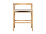 Balmain Indoor Rubberwood Barstool, Natural Finished and Beige Upholstery, Set of 2 N775P318294N
