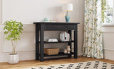 ZUN TREXM Retro Console Table with Drawer and Two Sturdy Shelves for Entryway, Living Room N715P195561B