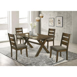 Knotty Nutmeg and Grey Ladderback Dining Chair B062P153686
