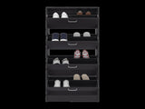 Kobuk 4 Door Shoe Rack, 4 Shelves, Black Wengue B097P480476