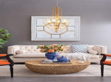 4 - Light Metal Chandelier, Hanging Light Fixture with Adjustable Chain for Kitchen Dining Room W2078138917