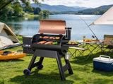 8-in-1 Wood Pellet Grill Smoker, 575 Sq In Cook Area Electric BBQ Grill & Smoker with LCD Screen 72740620
