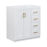 ZUN 30'' Bathroom without Sink,Solid Wood Frame Bathroom Storage Cabinet Only, Freestanding WF316212AAK