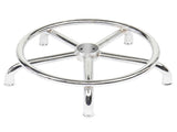 Round Stool with Lines Rotation Bar Stool White 44812868