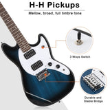 Full Size 6 String H-H Pickups GMF Electric Guitar with Bag Strap Connector 93135575