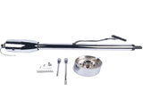 32" Steering Column Tilt Street Rod Floor Shift with Wheel Adapter No Key Chrome 25399086