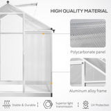 8ftx 6ft Walk-In Polycarbonate Greenhouse with Roof Vent -AS Prohibited by 10168437