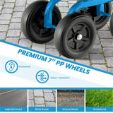 360&deg Garden Rolling Workseat with Swivel Seat and Adjustable Height-Blue 71600840