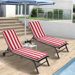 ZUN 2PCS Set Outdoor Lounge Chair Cushion Replacement Patio Funiture Seat Cushion Chaise Lounge W2911P203974