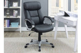 ZUN Classic 1pc Office Chair Black Color Cushioned Headrest Adjustable Work Silver Armrest HS00F1685-ID-AHD