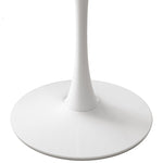 ZUN 32"Modern Round Dining Table with Printed White Marble Table Top,Metal Base Dining Table, End Table W75764013