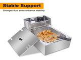 EH81 2500W MAX 110V 6.3QT/6L Stainless Steel Single Cylinder Electric Fryer US 44109609