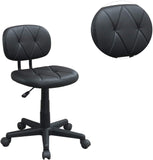 ZUN Modern 1pc Office Chair Black Tufted Design Upholstered Chairs with wheels HS00F1676-ID-AHD