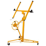 ZUN Drywall Panel hoist Drywall Lift Rolling Panel Hoist Jack Lifter 16ft yellow color W46538730