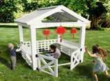 Modern Outdoor Wooden Playhouse for Children Waterproof Design with Comfortable Bench and Attractive W2992P246443