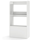 White Freestanding Bookshelf with 3-Tier Shelf 51964760