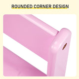 Kids Study Desk and Chair Set with Storage, Pink MDF, 60.5*41.5*50cm 42843739