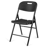 2pcs 47*54*84cm Garden Plastic Folding Chair Black 50710941