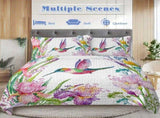 Colorful Bird Flower Design Quilt Set 3 Pieces King Size Soft Warm Bedding Set Include 1 Quilt And 2 15988841